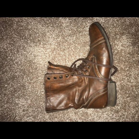 Steve Madden Brown Combat Boots - Picture 3 of 7